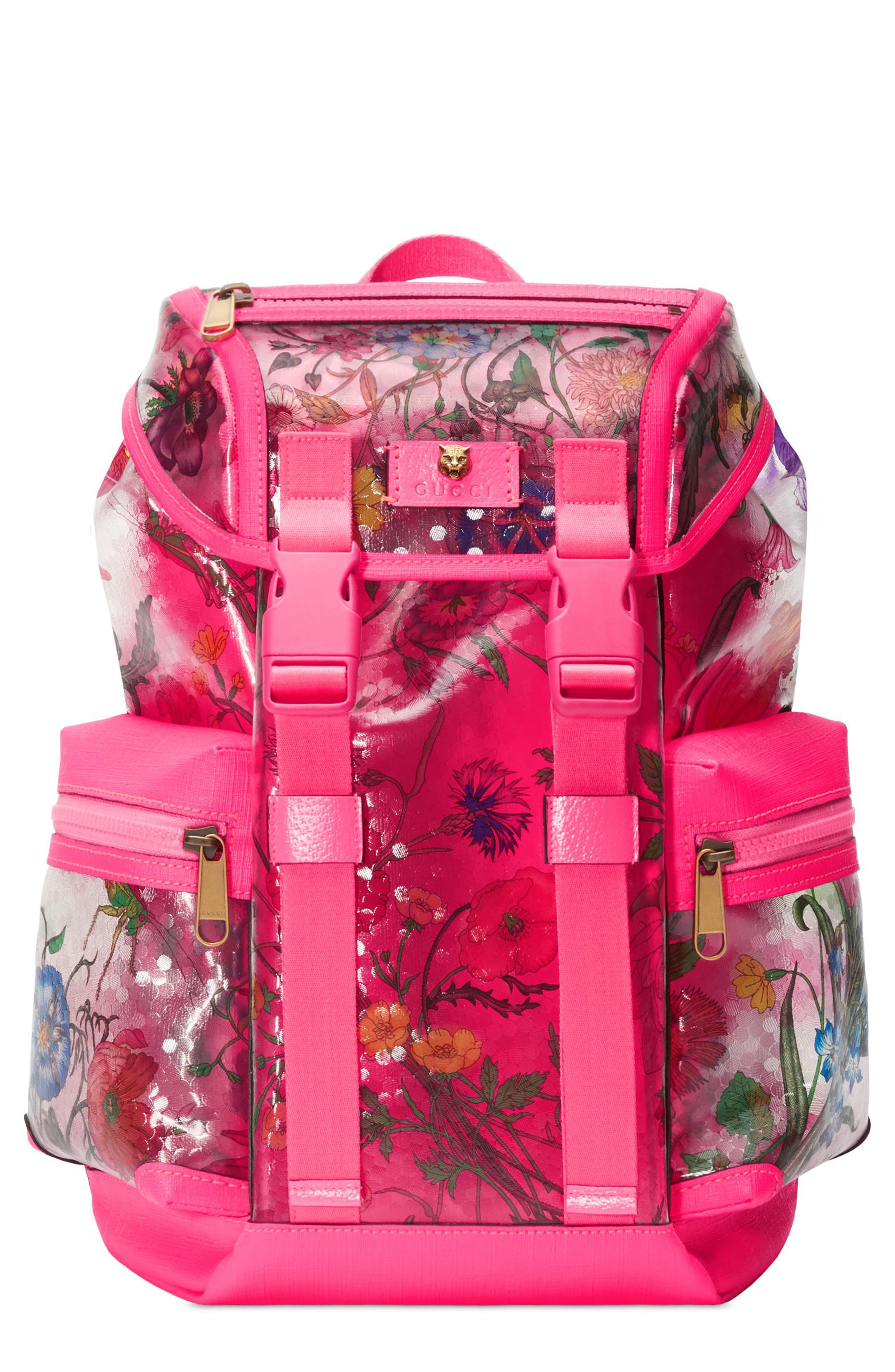 gucci backpack with flowers