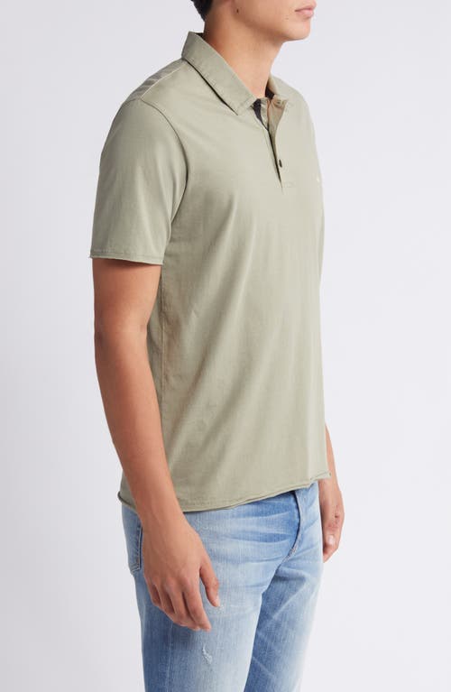 Shop Rag & Bone Principal Jersey Organic Cotton Polo In Vetiver