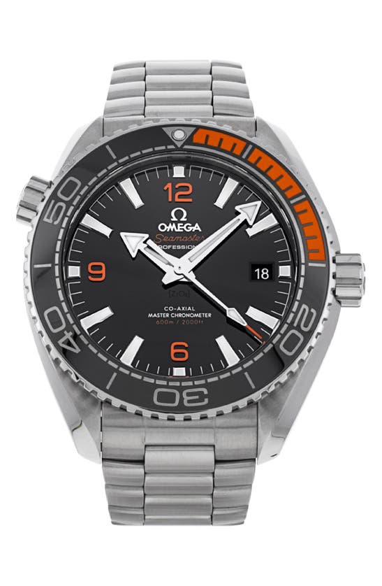 Shop Watchfinder & Co. Omega  2022 Seamaster Planet Ocean Automatic Bracelet Watch, 43.5mm In Silver / Black