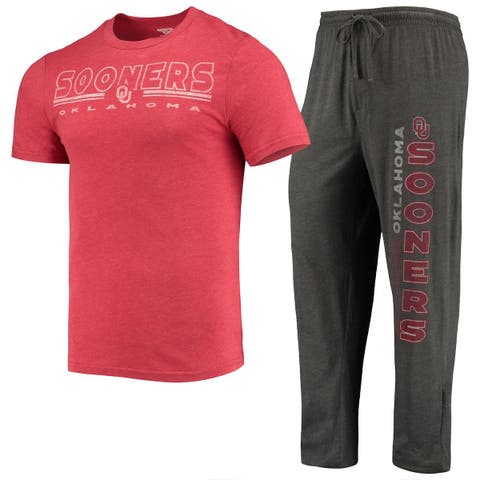 Men's Concepts Sport Heathered Charcoal/Red Louisville Cardinals Meter T-Shirt & Pants Sleep Set Size: Small