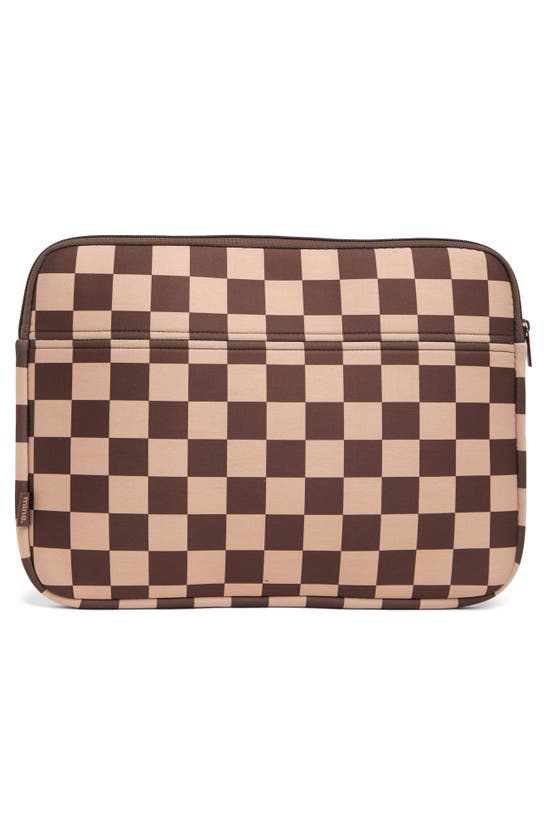 Shop Mytagalongs Check Revival Laptop Cover In Brown Multi