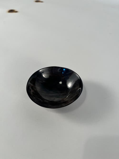 Maadili Collective Round Horn Bowl In Black