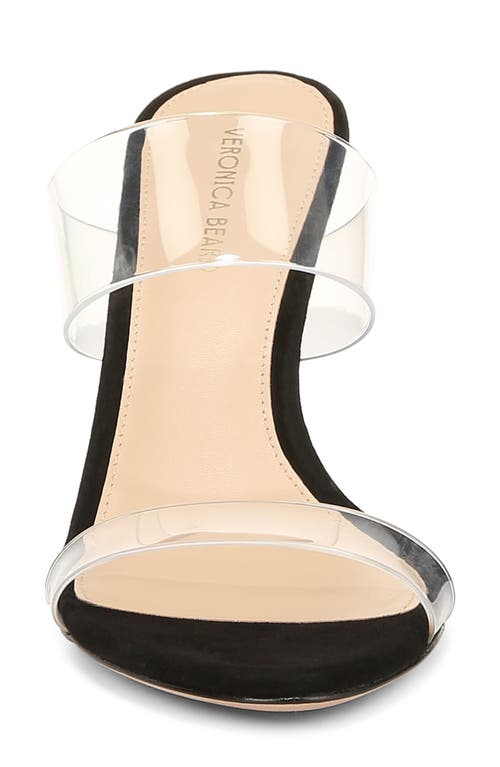 Veronica Beard Asha Sandal In Black/clear