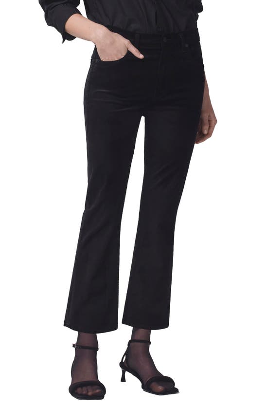 Citizen Of Humanity Isola Cropped Boot-cut Jeans In Black
