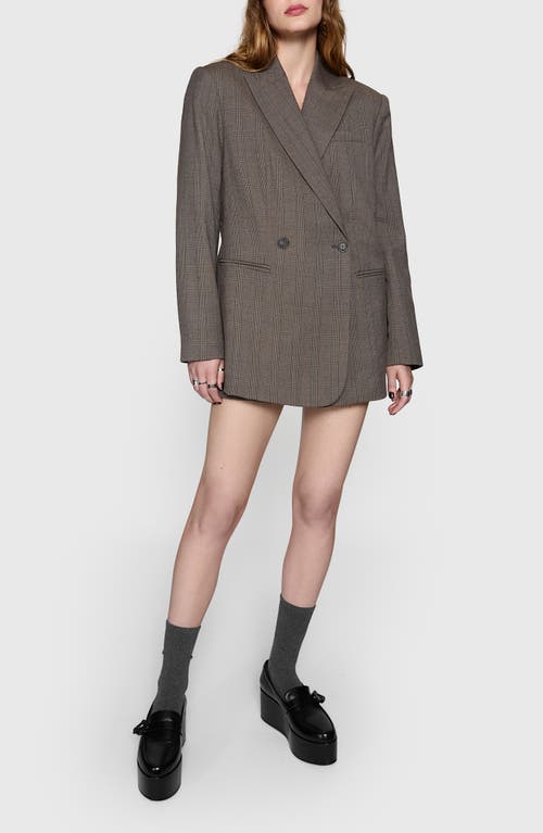 Shop Rebecca Minkoff Addison Glen Plaid Oversize Blazer In Chestnut