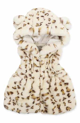 SHEIN Tween Girl Slant Pocket Leopard Print Hooded Jacket & Leggings  Without Tee