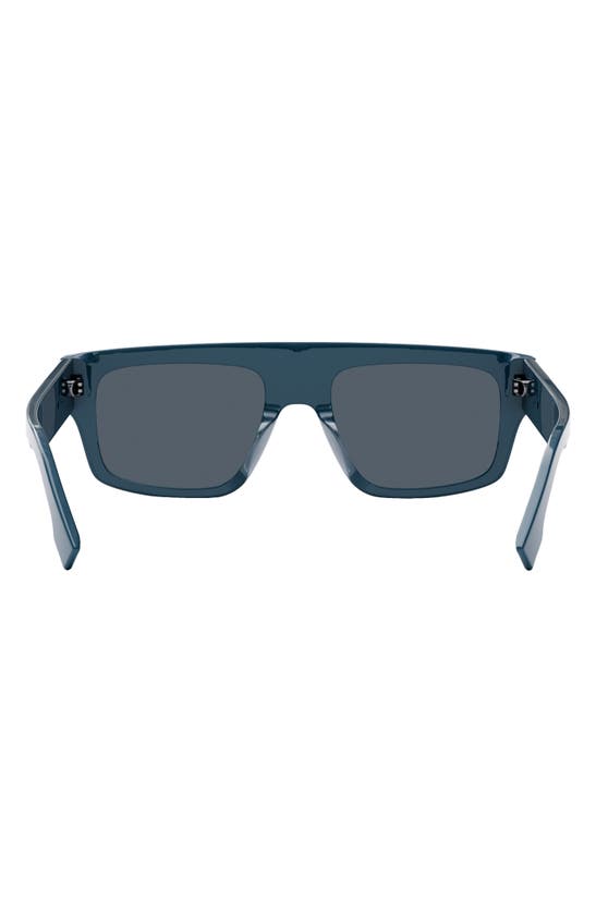 Graphy Rectangular Sunglasses, 54mm In Shiny Blue