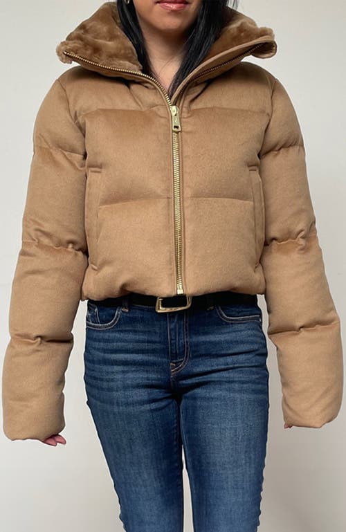 Shop Nicole Benisti Jayne Puffer Jacket In Camel