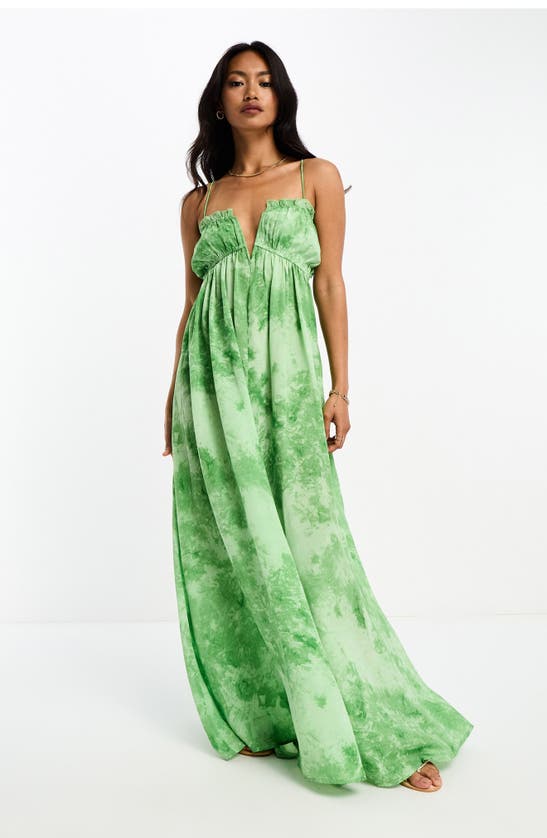 ASOS DESIGN PLUNGE NECK MAXI DRESS