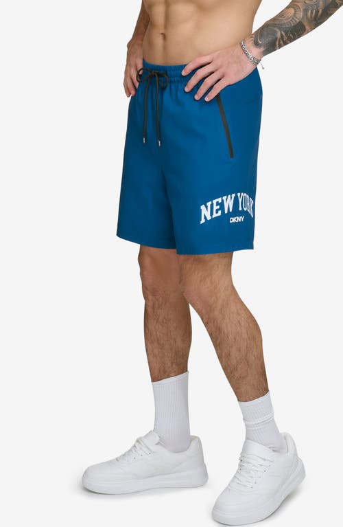 Dkny Ny Core Volley Swim Trunks In Poseidon
