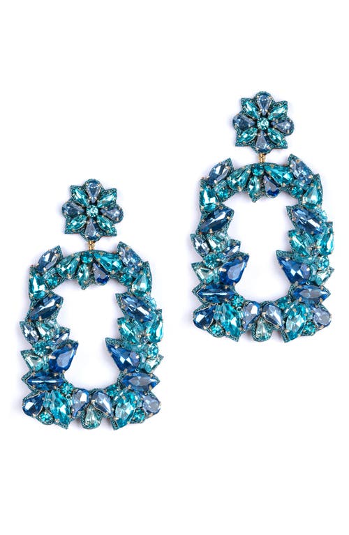 Deepa Gurnani Anushka Drop Earrings In Turquoise