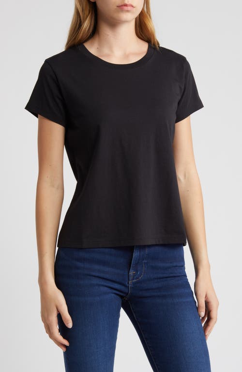 Goldie Boxy Cotton T-Shirt in Black