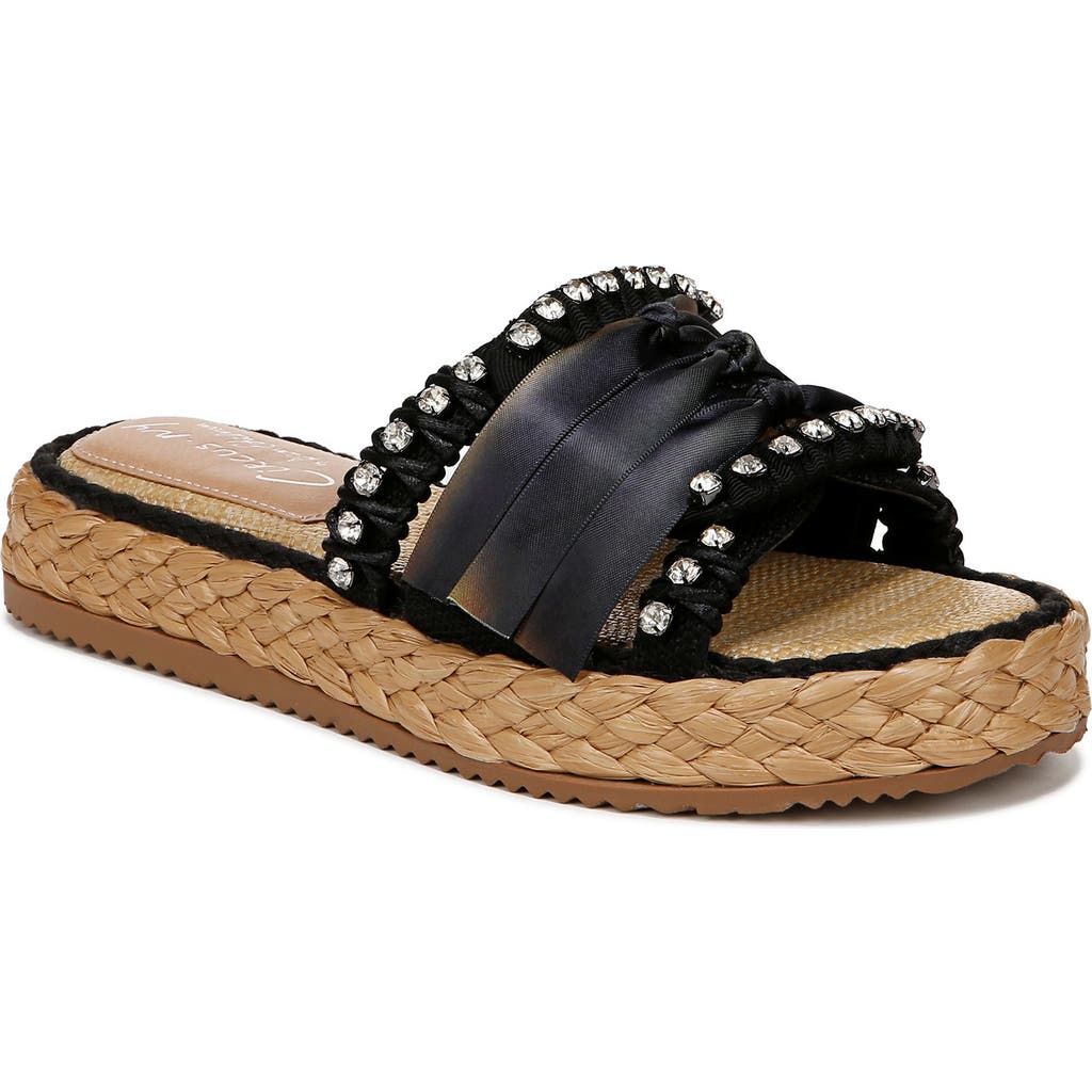 Circus Ny By Sam Edelman Wyatt Ribbon Platform Slide Sandals In Black