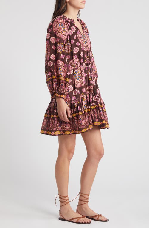 Shop Cleobella Eliva Print Long Sleeve Organic Cotton Minidress In Avalon Print