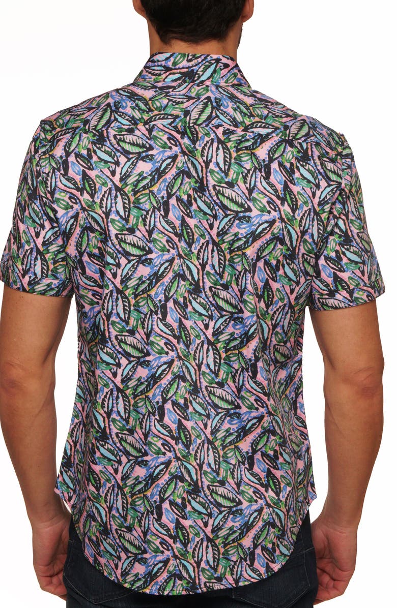 Robert Graham Alford Classic Fit Leaf Short Sleeve Button-Up Shirt ...