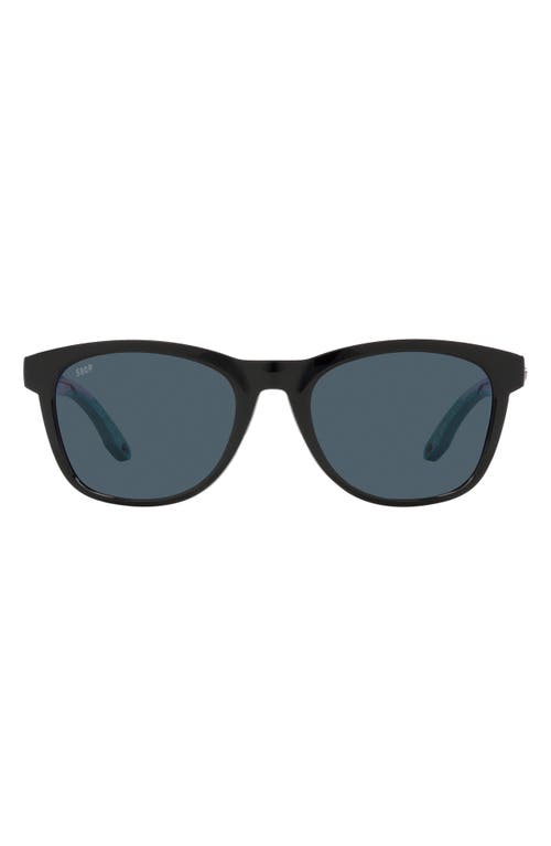 Costa Del Mar Aleta 54mm Polarized Round Sunglasses in Black at Nordstrom