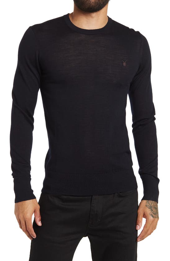 Allsaints Mode Slim Fit Wool Sweater In Ink