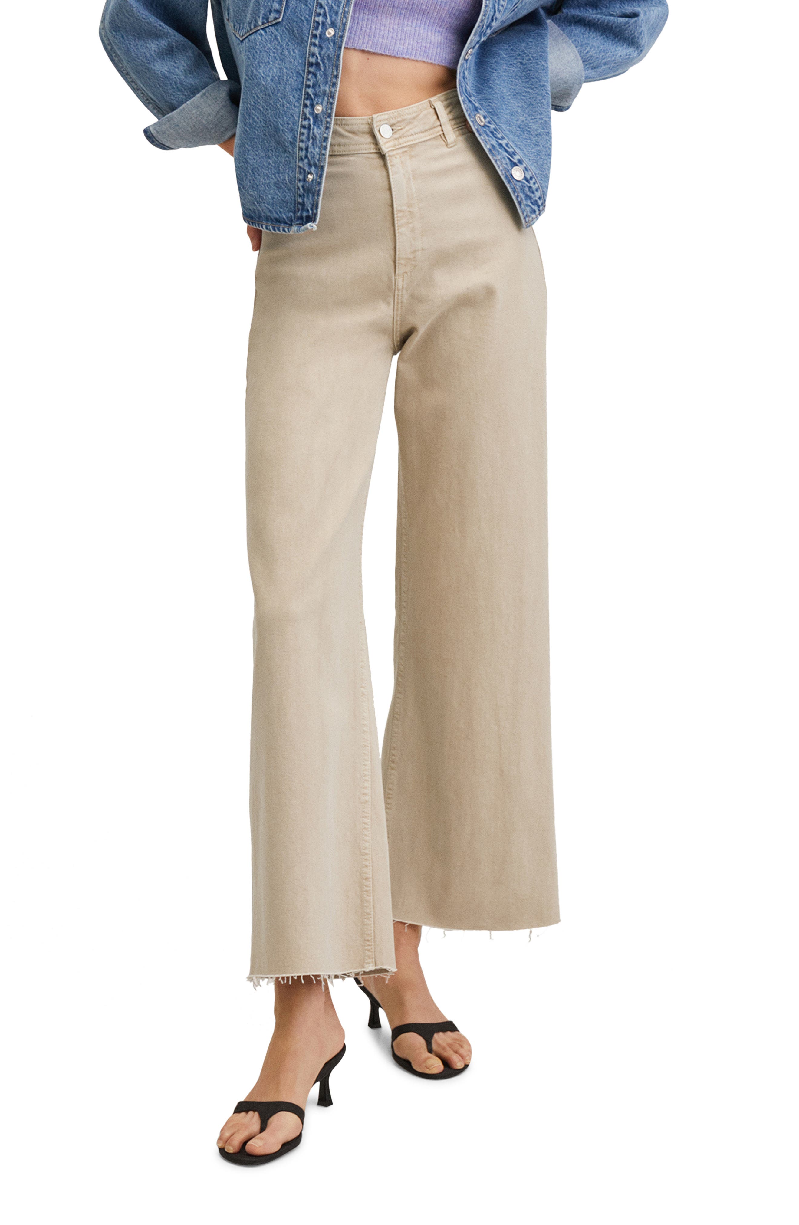 Pinko Denim Cropped in Beige Womens Clothing Jeans Capri and cropped jeans Natural 