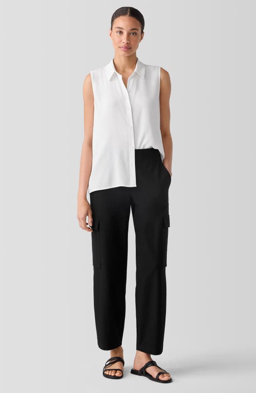 Shop Eileen Fisher Ankle Lantern Cargo Pants In Black