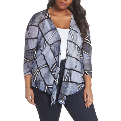 Plus Size Nic+Zoe High Tide 4-Way Cardigan, Blue