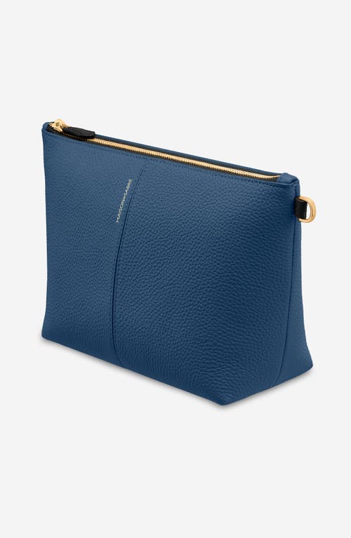 Maison De Sabre Maison De Sabré Small Leather Flaire Pouch In Pacific Caviar
