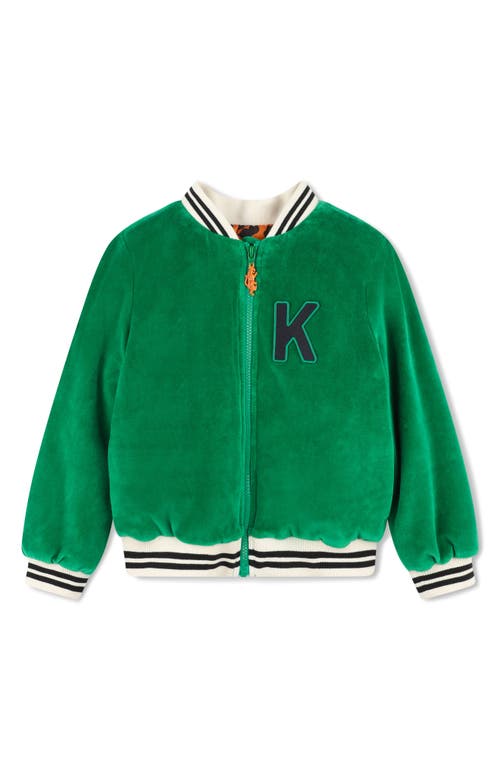 Kenzo Kids' Velveteen Jacket In Green