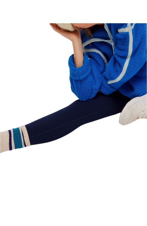 Free People Fp Movement Mountain High Fleece Half Zip Pullover In Midatlantic Combo