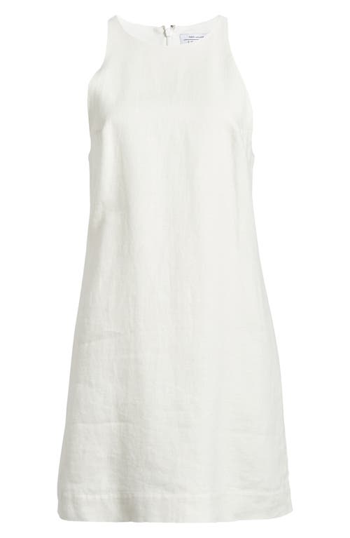 Shop & Other Stories Cutaway Linen Minidress In White Dusty Light