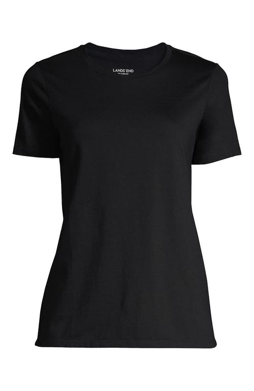Lands' End Relaxed Supima Cotton Crew Neck T-shirt In Black