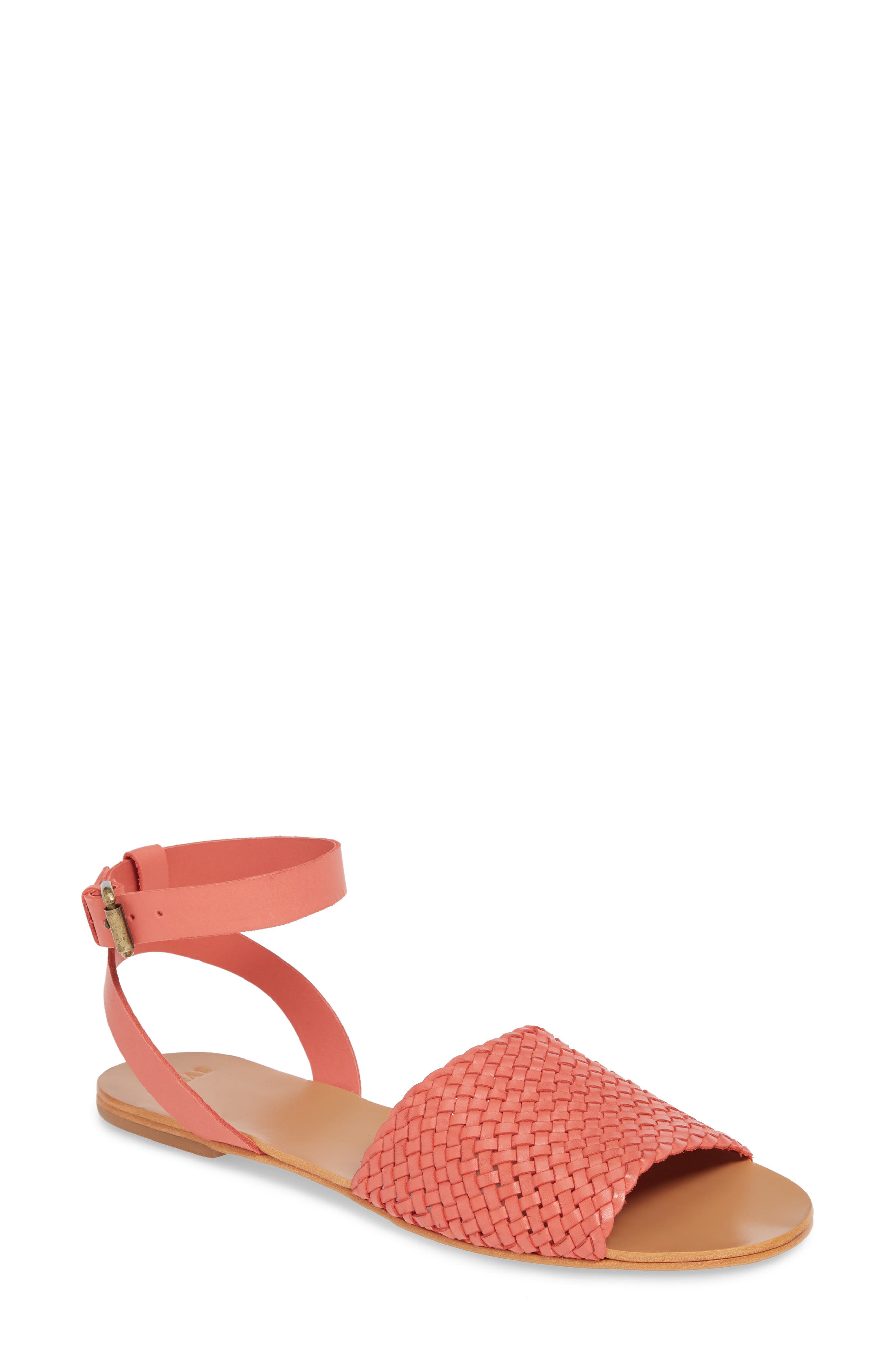The Great. Caravan Ankle Strap Sandal, Pink