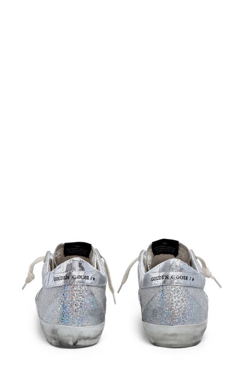 Golden Goose Super-star Low Top Sneaker In Silver/white