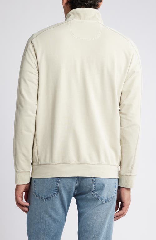 Tommy Bahama French Terry Half Zip Pullover In Warm Mist