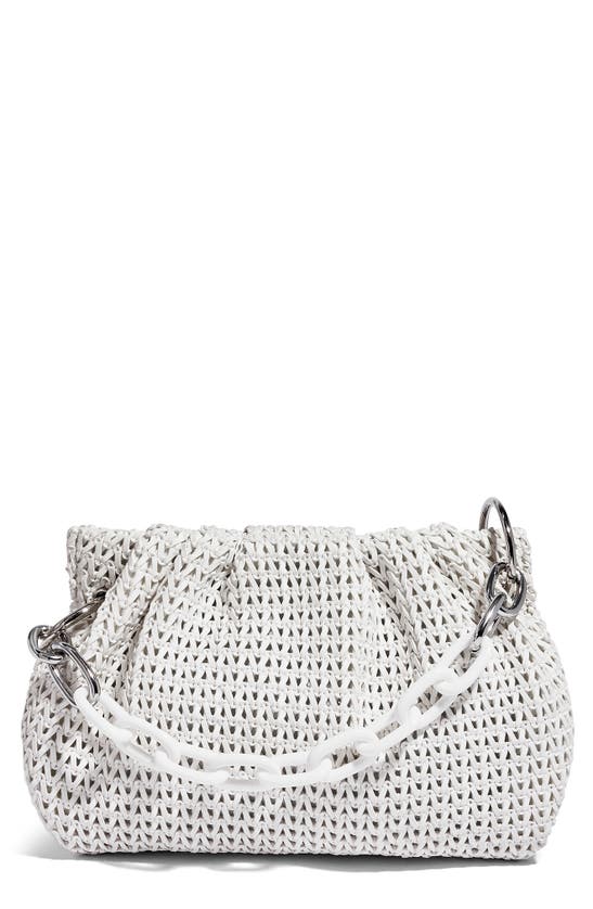 House Of Want Chill Framed Clutch Bag In White Woven