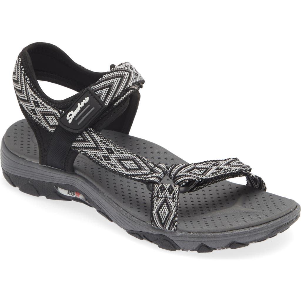 Skechers Arch Fit Sport Sandal In Black/white