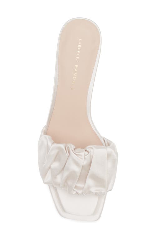 Loeffler Randall Gathered Band Kitten Heel Sandal In Cream