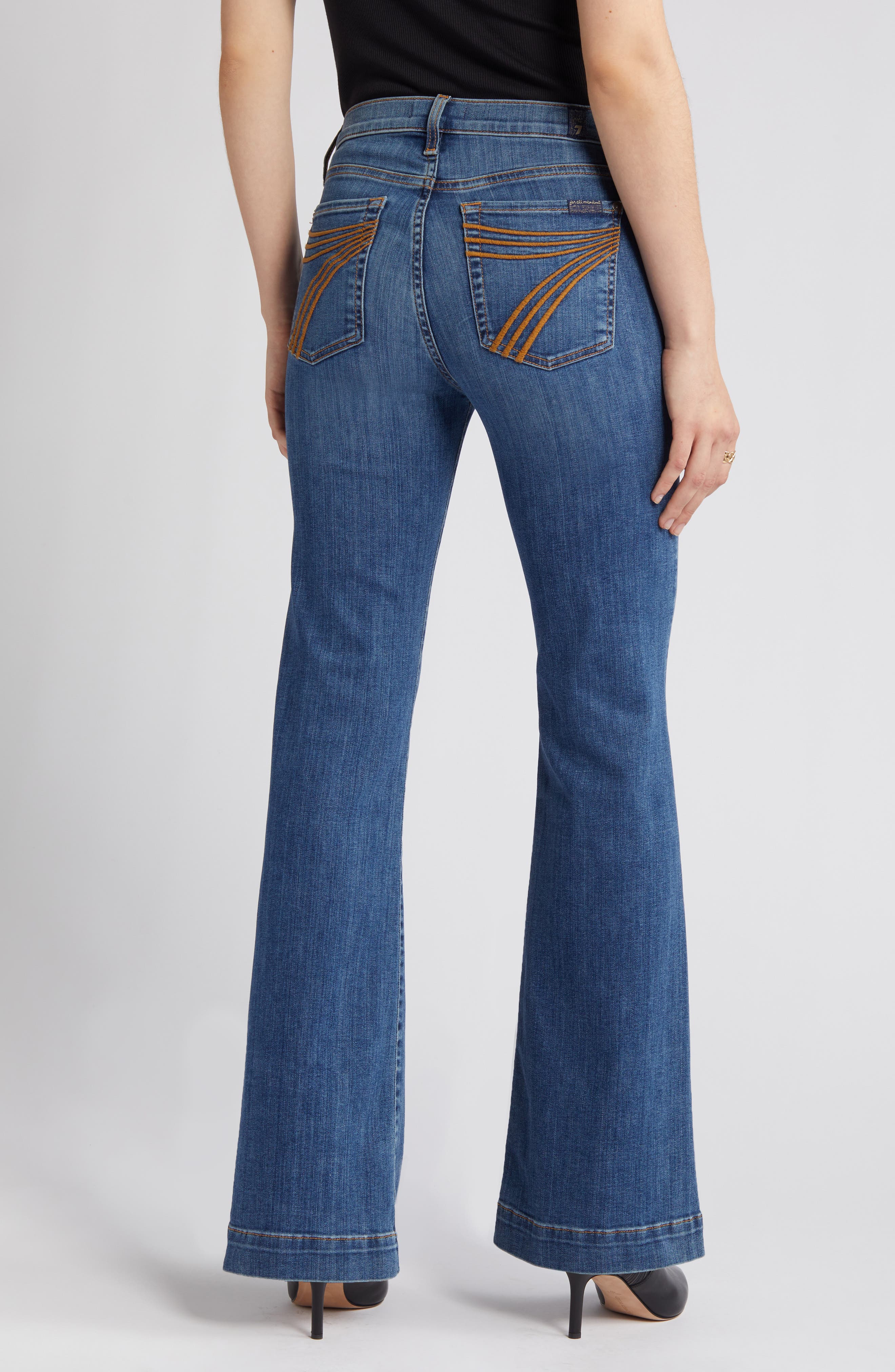 7 For All Mankind Dojo Tailorless Wide Leg Trouser Jeans in Opp