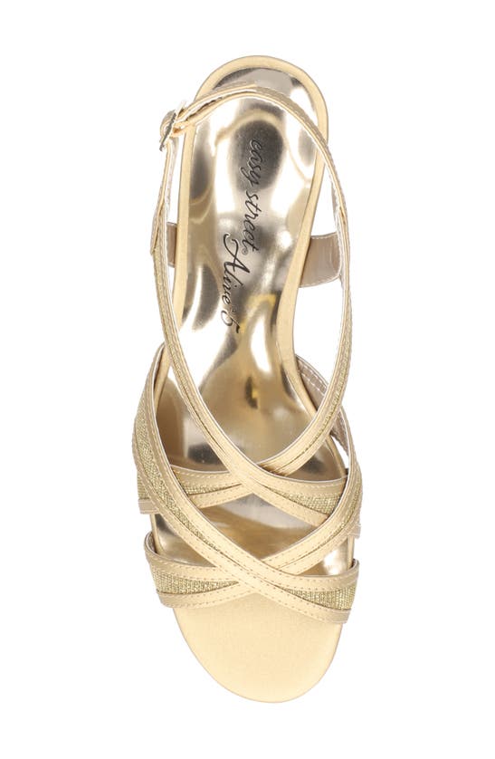 Shop Easy Street Tristen Slingback Sandal In Gold Satin