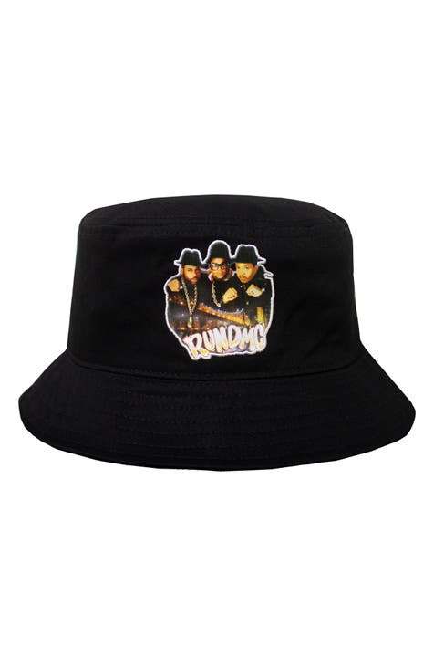 x Run DMC Gold Chains Patch Bucket Hat