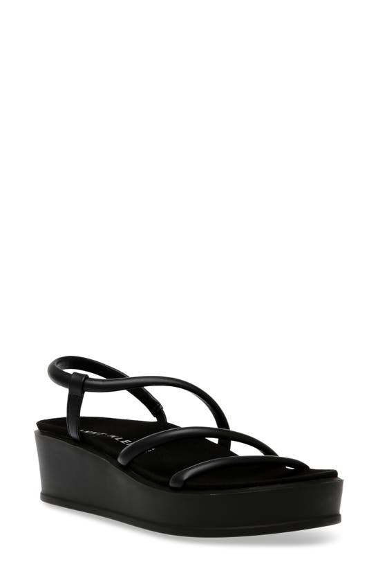 Anne Klein Vance Platform Wedge Sandal In Black | ModeSens