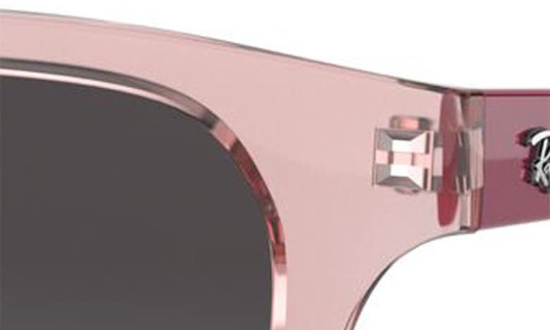 Ray Ban Junior Wayfarer 48mm Sunglasses In Transparent Pink Grey Gradient