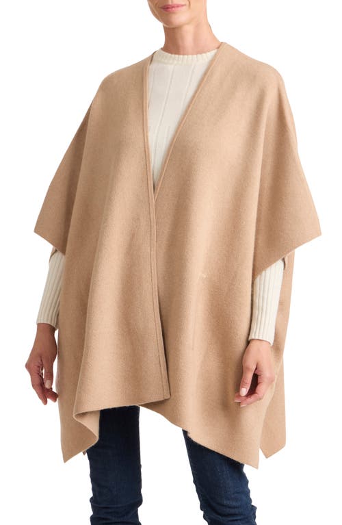 Shop Sofia Cashmere Double Knit Cashmere Cape In Camel