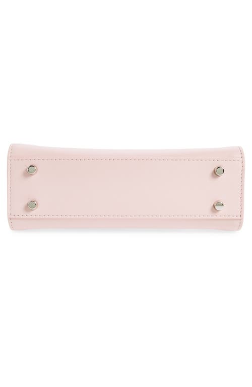 Versace Medusa Small Belted Leather Tote In Dusty Rose-palaldium