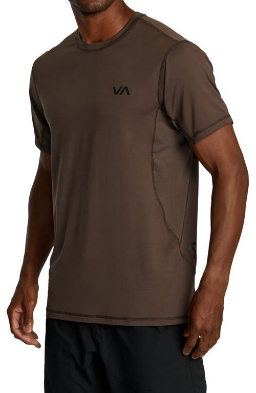 Shop Rvca Sport Vent Logo Graphic T-shirt In Chocolate