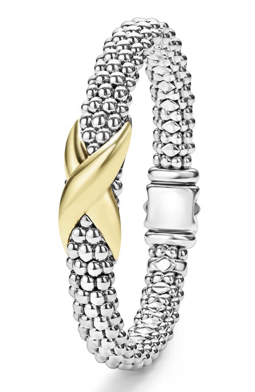 Lagos Embrace Center X Bracelet In Silver/gold
