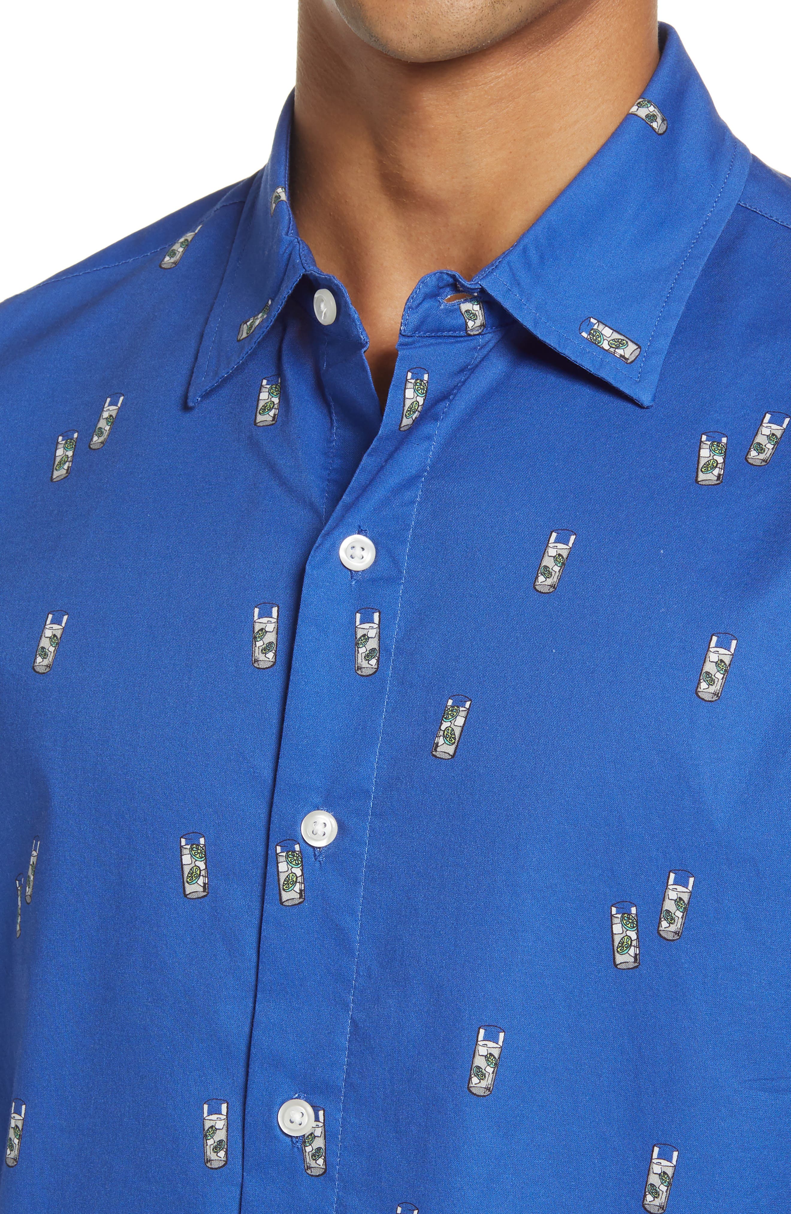 short sleeve slim fit button down