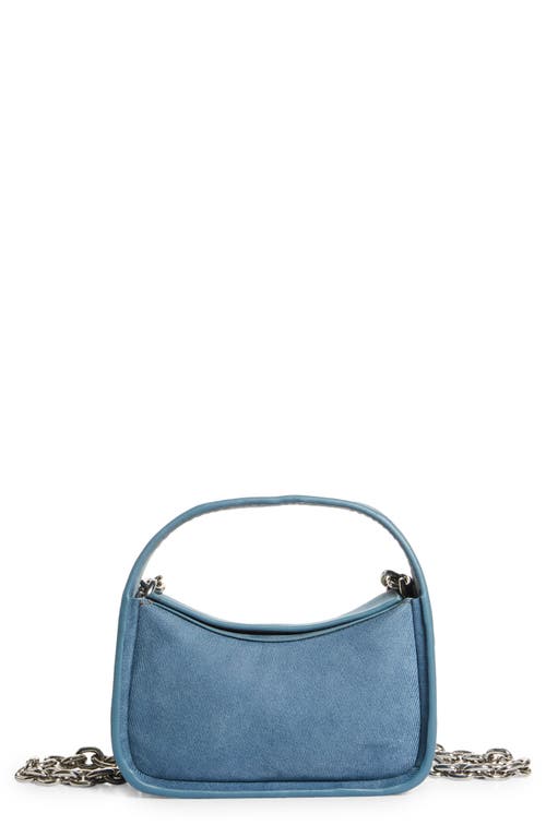 Minnie Leather Top Handle Bag in Washed Indigo