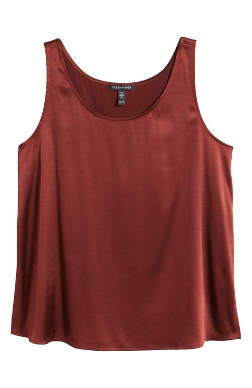 Shop Eileen Fisher Stretch Silk Tank In Redwood