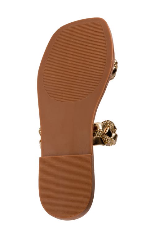 Ninety Union Sunny Embellished Slide Sandal In Gold