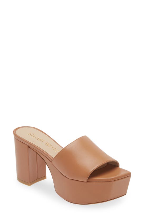 STUART WEITZMAN SQUAREHIGH PLATFORM 95 SLIDE SANDAL