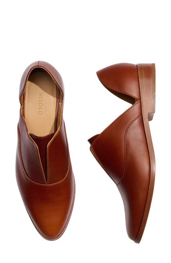 Nisolo Emma D'orsay Flats In Brandy